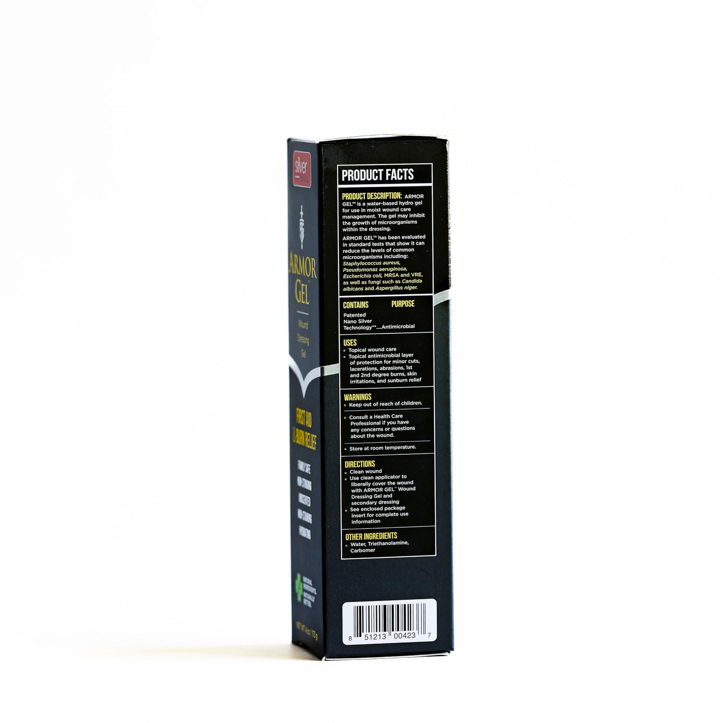 Silver Biotics Armor Gel Wound Dressing Gel | First Aid + Burn Relief 24 PPM Silver Gel | 4 oz