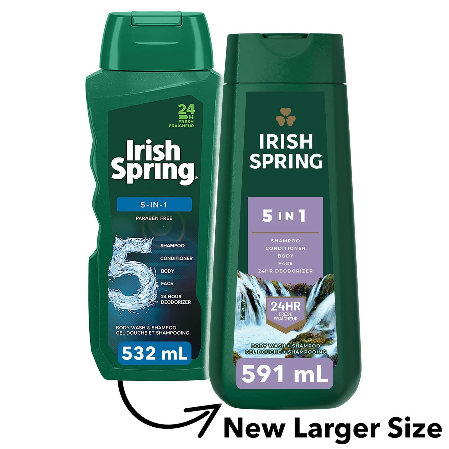 Irish Spring 5-in-1 Body Wash for Men, 20 Oz (Pack of 2)
