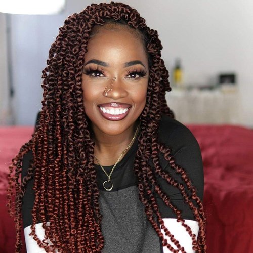 Pelokaa Passion Twist Hair - 18 Inch 6packs Ombre Orange Water Wave Crochet Braids Synthetic Braiding Hair Extensions (18 Inch 6Packs,T350)