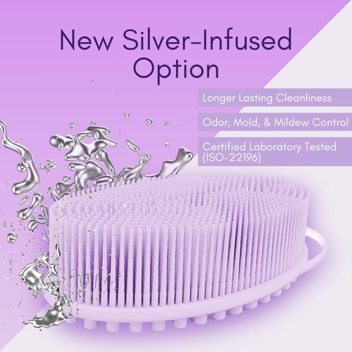 Avilana Silicone Body Scrubber – Dual-Sided Silicone Loofah for Shower, Body Scrubber for Men & Women, Gentle Loofa Alternative, Easy-to-Clean Silicone Body Scrubber Exfoliator