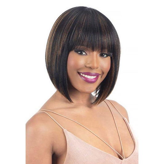 Free Tress Shake N Go Legacy Human Hair Blend Wig Victoria (HI-RED)