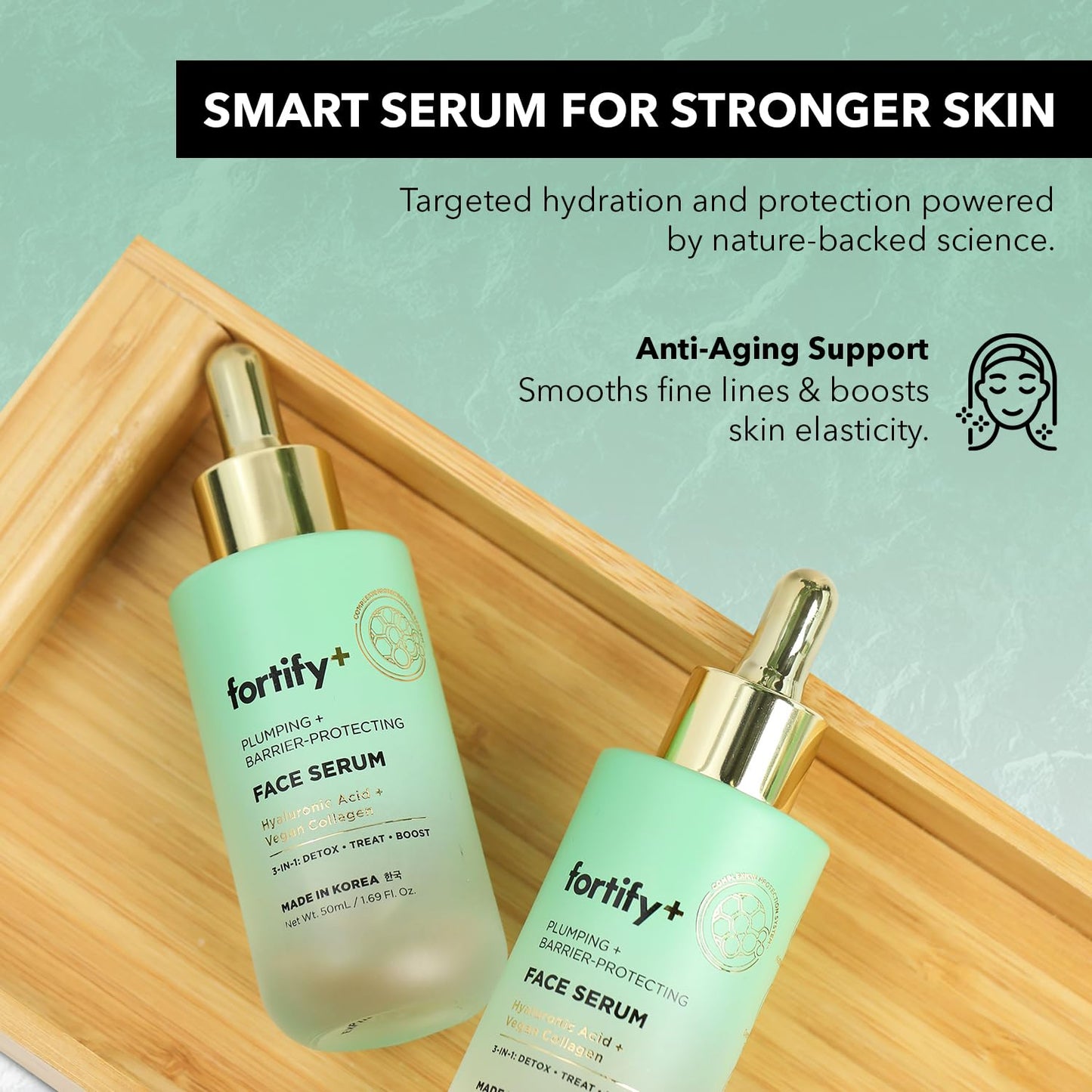 Fortify Skincare Total Rejuvenation Set - Multi Purpose 3-In-1: Detox, Treat, Boost with Cica & Zeolite for Firming, Barrier Care & Hydration - Dermatologist Tested, Korean Skin Care, Vegan - 8 Pack