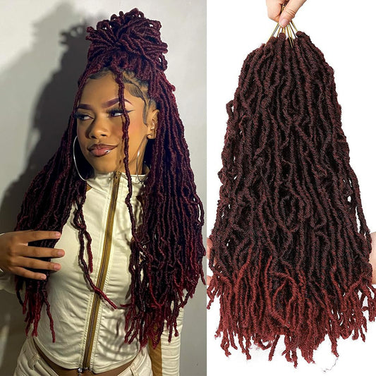6 Packs New Faux Locs Crochet Hair Most Natural 24 inch New Soft Locs Crochet Hair New Goddess Locs Crochet Hair for Black Women (24 inch 6packs, Mbug)