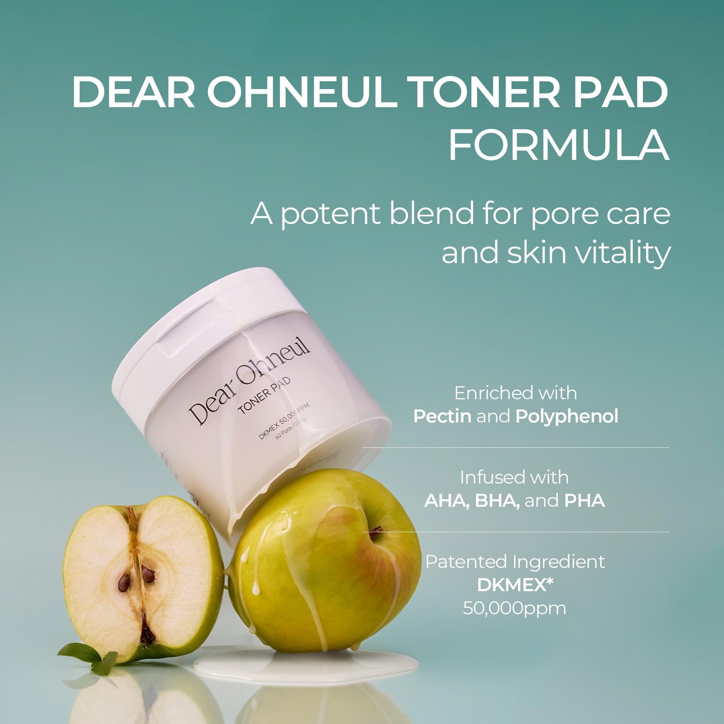 Dear Ohneul Singreen Donkey Toner Pad – 60 Pads (7.05 oz) | Pore-Tightening & Hydrating | Smooth, Radiant Skin with Donkey Milk | Gentle Exfoliation & Soothing Effect | Korean Skincare Essential