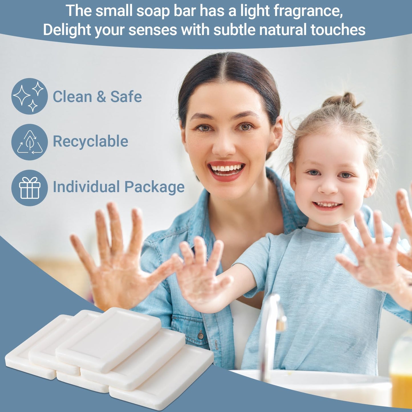 Kacctyen 200 Pcs 0.35oz Mini Bar Soap Bulk Individually Wrapped Bulk Hand Hotel Soap Bars Travel Size Toiletries for Guest Vacation Bathroom Rentals