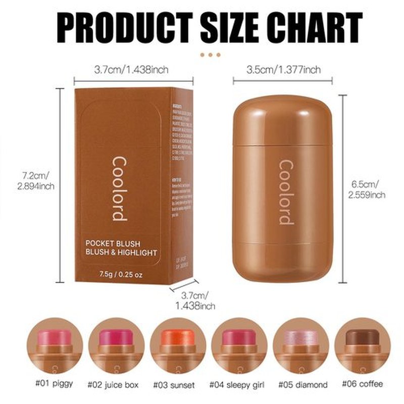 Pocket Blush Stick,Cream Blush Stick,3-In-1 Buildable Natural Blush Stick for Cheek, Eyes, Lips,Long Lasting Lightweight Blendable Blush for cheeks,Non-Greasy (05, #)