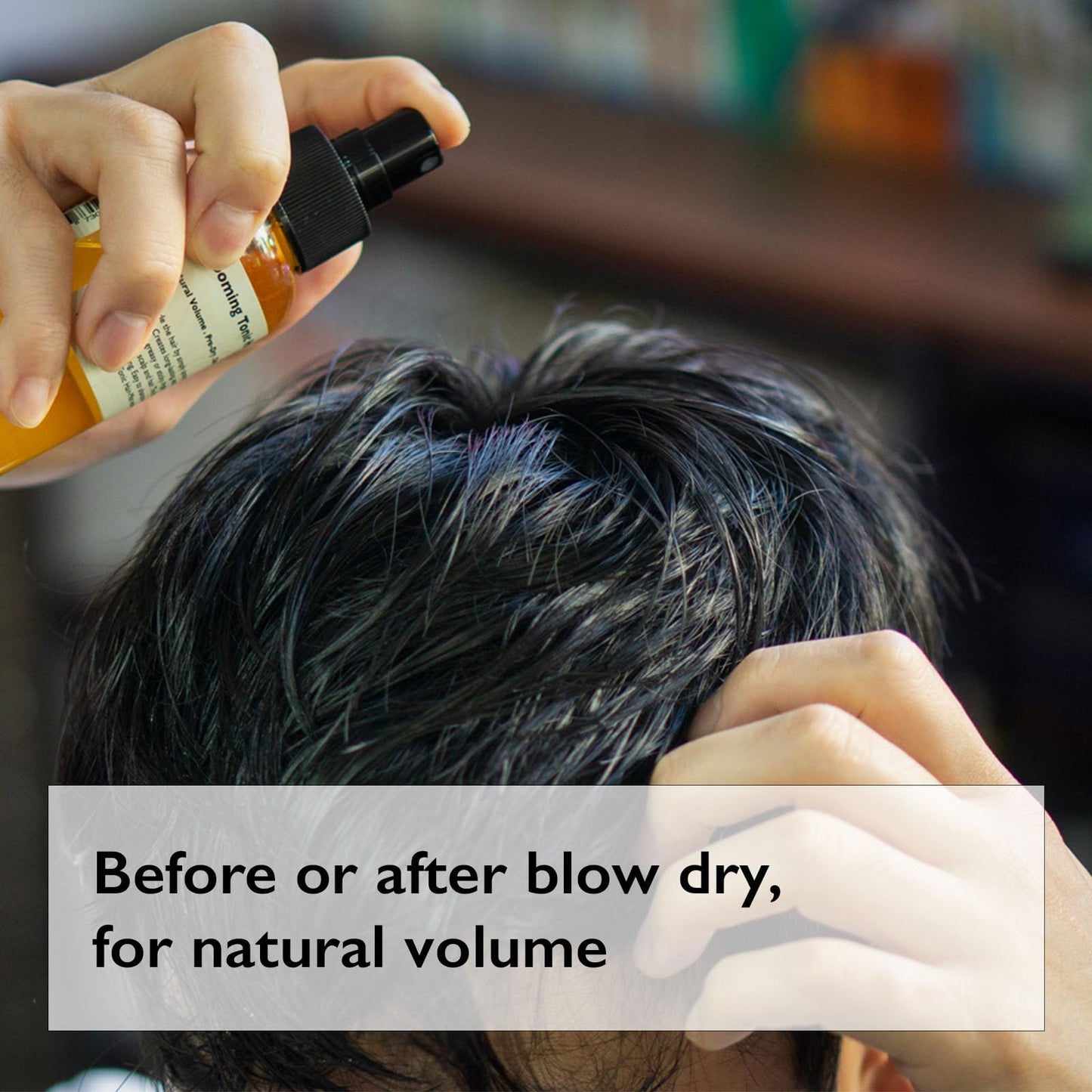 [Lazy Society] Grooming Tonic Hair Mist All-Natural Premium Hair Styling Product, Enhances Volume, Perfect for Styling with a Natural Hair Setting Oil