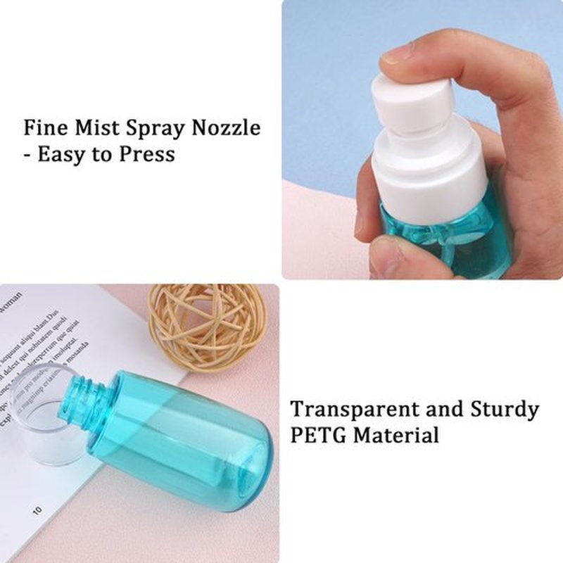 Cosywell Spray Bottle for Hair TSA Approved 2oz 60ml 3 Pack Leak Proof Travel Spray Bottle Empty Refillable Small Spray Bottles for Perfume Essential Oils Toners Rose Water Cosmetics (3Green)