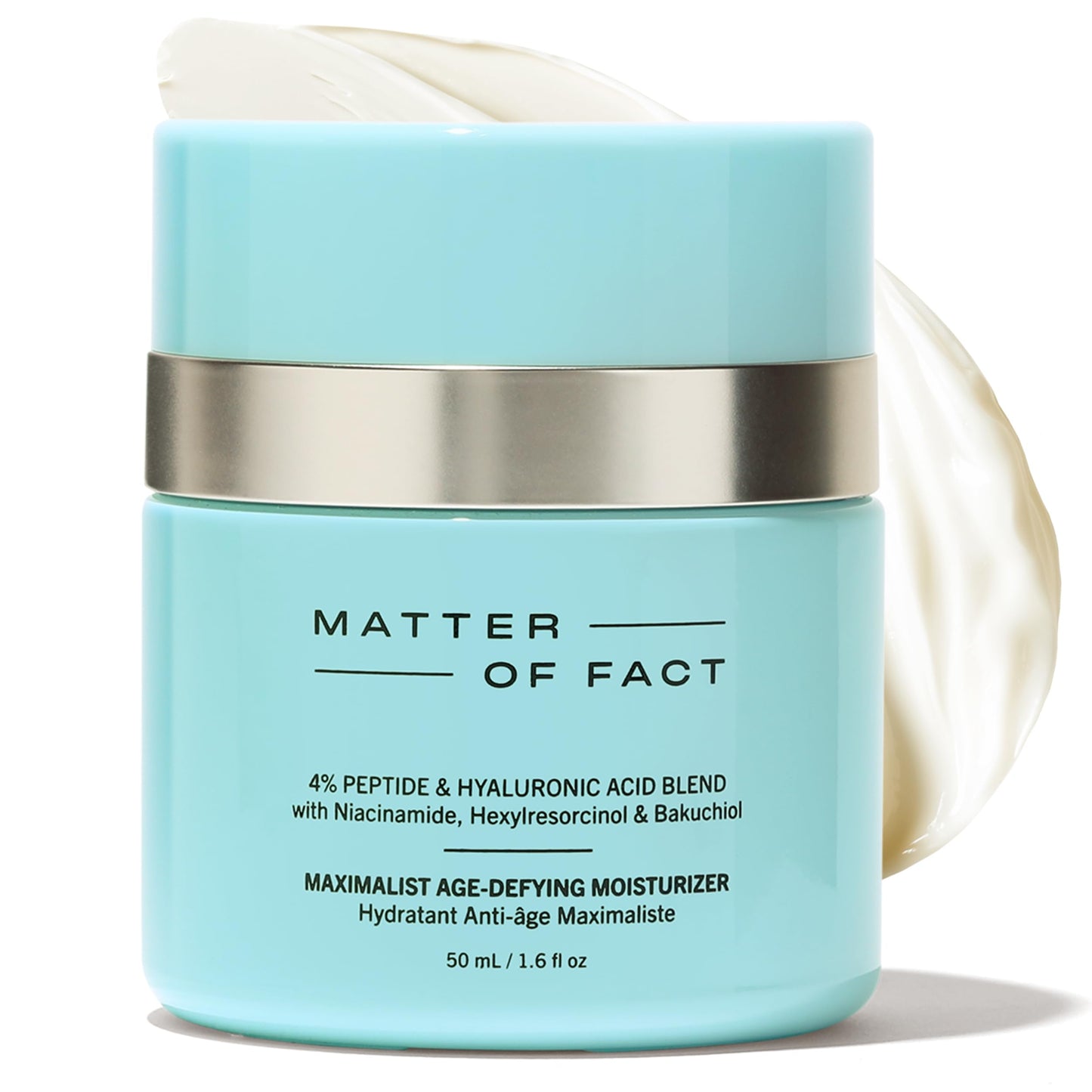 MATTER OF FACT Maximalist Age-Defying Moisturizer, Peptide & Hyaluronic Acid Face Cream with Niacinamide and Bakuchiol, Plumping Hydration for Fine Lines & Uneven Tone, 50mL / 1.6 Fl Oz