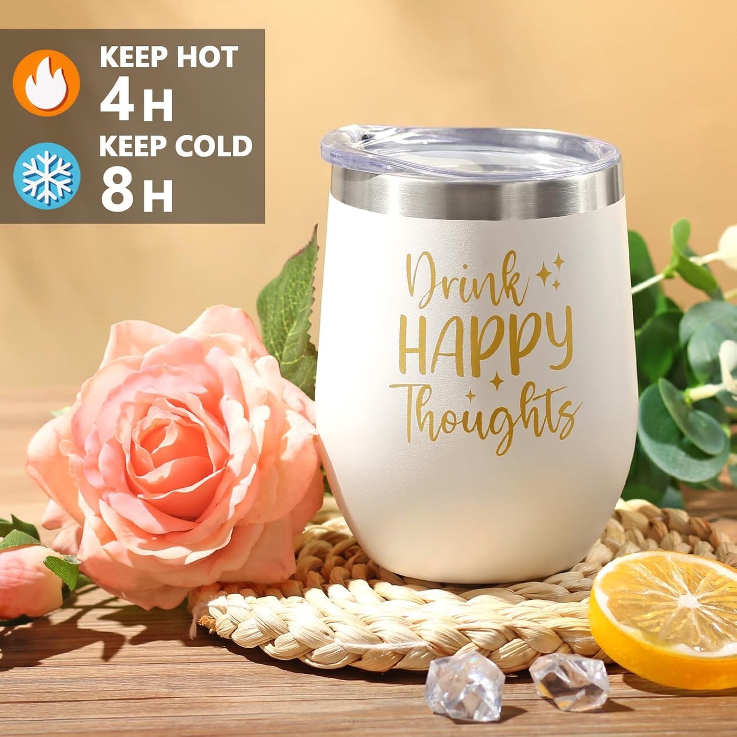Birthday Self Care Gift Basket for Women Pink Cozy Blanket Tumbler Candle