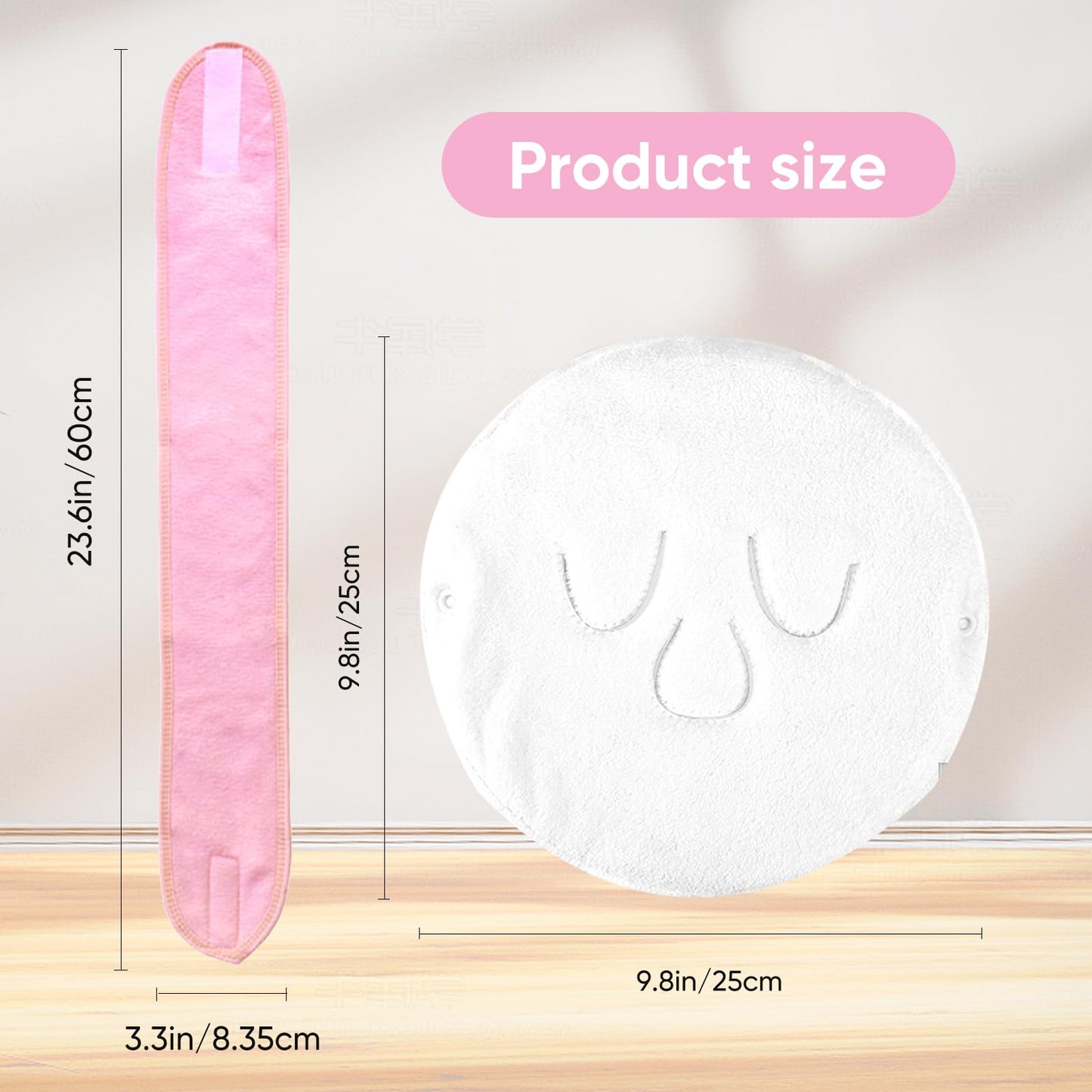 BOYYJING Hot Compress Face Towel Mask Set,Reusable Cold Hot Towel Beauty Skin Care Mask for Open Pores and Increase Blood Circulation,Also Spa Headband and Disposable Plastic Facial Mask.