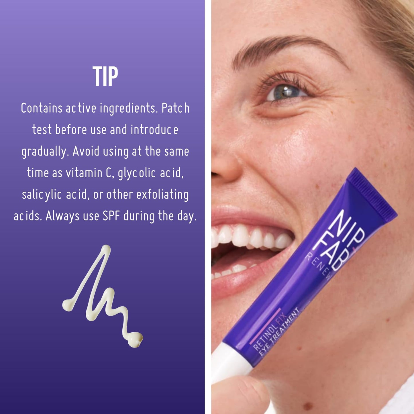Nip+Fab Retinol Fix Eye Treatment Cream 15 ml | Encapsulated Pure Retinol | De-puffs, Firms and Tackles Dark Circles | Vitamin C | Help Smooth Fine Lines | Ceramides and Hyaluronic Acid