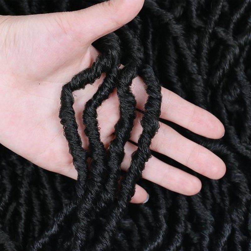 12 Inch Faux Locs Crochet Hair 1B Soft Locs Crochet hair Pre Looped Crochet Hair Extensions