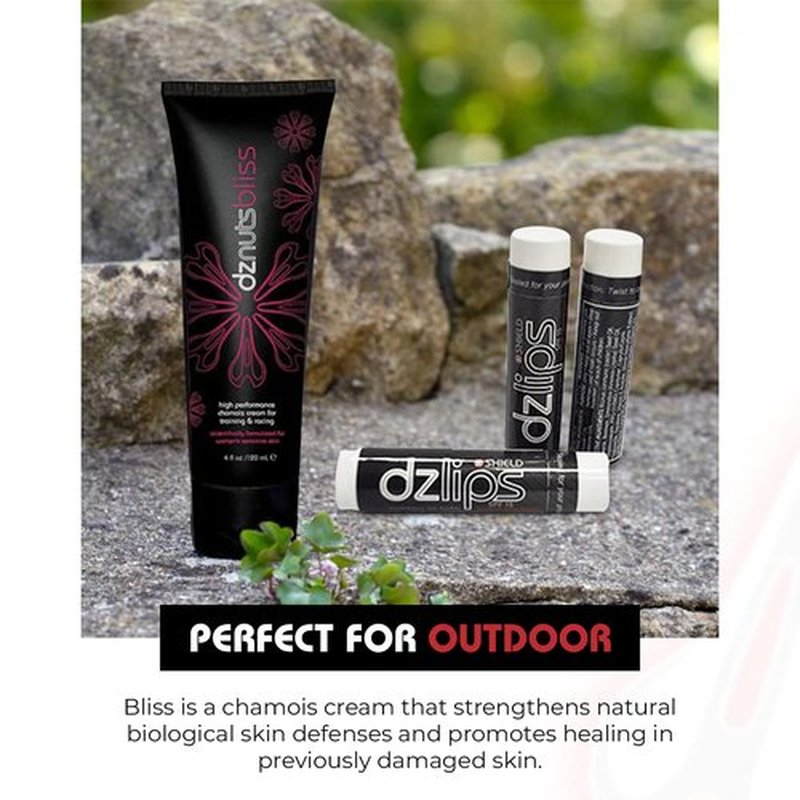 dznuts DZ Lips Care - Lip Repair, Protectant, Moisturizing Balm (DZ Lips + Women's Bliss Chamois Cream)