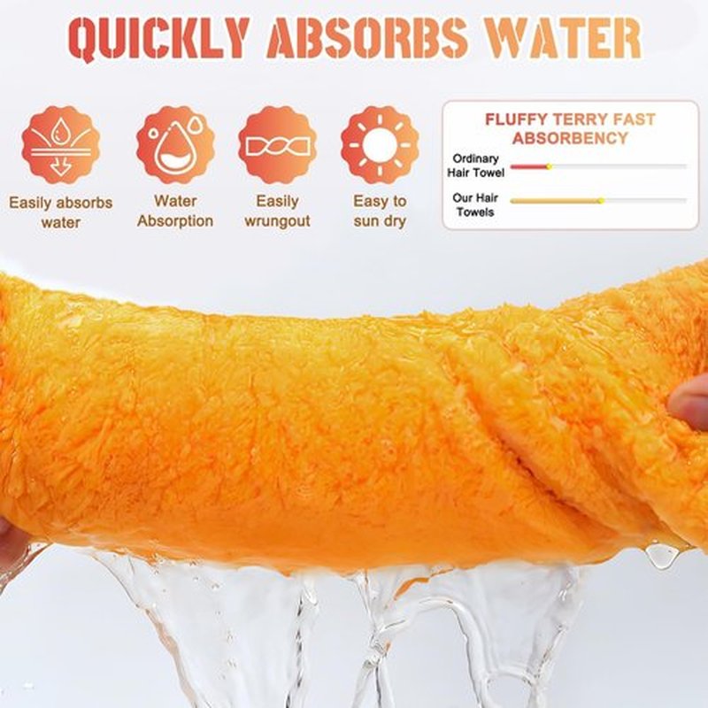ZANWANXIN New Super Absorbent Hair Towel Wrap for Wet Hair, Efficient Absorbent Hair Towel Wrap, Quick-Drying Thickened Soft Bow Tie Wet Hair Towel Wrap for Women, Bow Knot Hair Towel Wrap (Red)