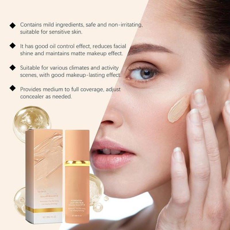 Rise Luxus Ultrablend 4 In 1 Foundation, Rise Luxus Foundation, Foundation 4 In 1, Long-Lasting Moisturizing, Hydrating Medium Full Coverage Concealer (5 PCS)