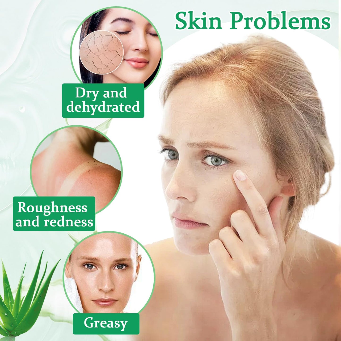 WENJLYJ 2PCS Organic Aloe Vera Gel,Aloe Vera Soothing Gel,Natural Moisturizing Lotion for Soothing Skin Care,Long Lasting Moisturizing body Lotion,After Sun Skin Care Cream for Face and Skin