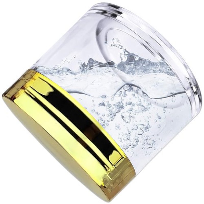 Beauticom 30g/30ml (1 fl. oz.) Double Wall Clear Plastic Leak Proof Jars with Flat Top Lids for Creams, Lotions, Make Up, Powders, Glitters, and more... (Color: Metallic Gold, Pieces: 30)