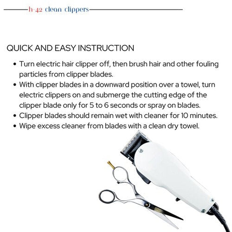 H-42 Clean Clippers Blade Cleaner with Brush - 16oz Jar