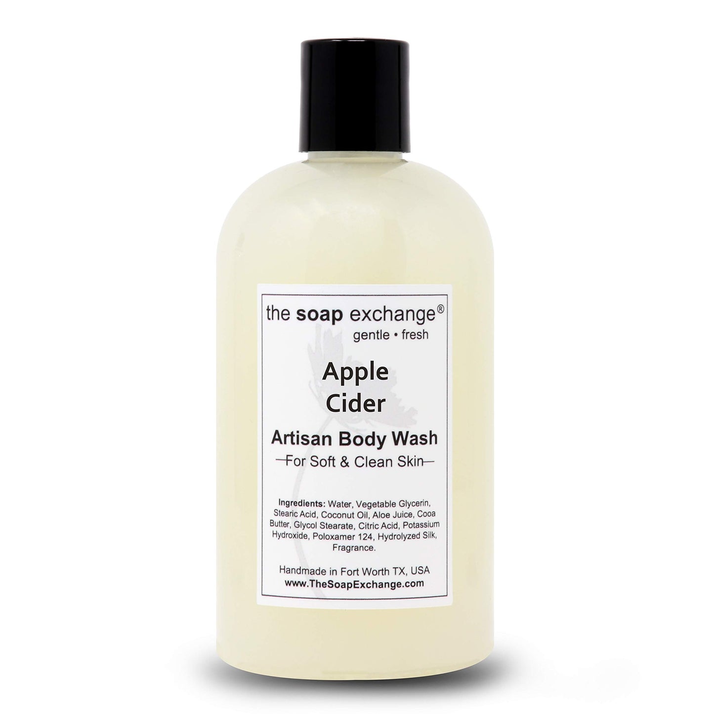 The Soap Exchange Body Wash - Hand Crafted 12 fl oz / 354 ml Natural Artisan Liquid Soap for Hand, Face, & Body, Shower Gel, Cleanse, Moisturize, & Protect. Made in the USA.