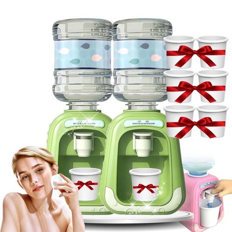 Bleumy Micellar Water Dispenser,Micellar Water Dispenser,Makeup Remover Dispenser,Mini Water Dispenser, Makeup Remover Liquid Skin Care Dispenser (2*Green)