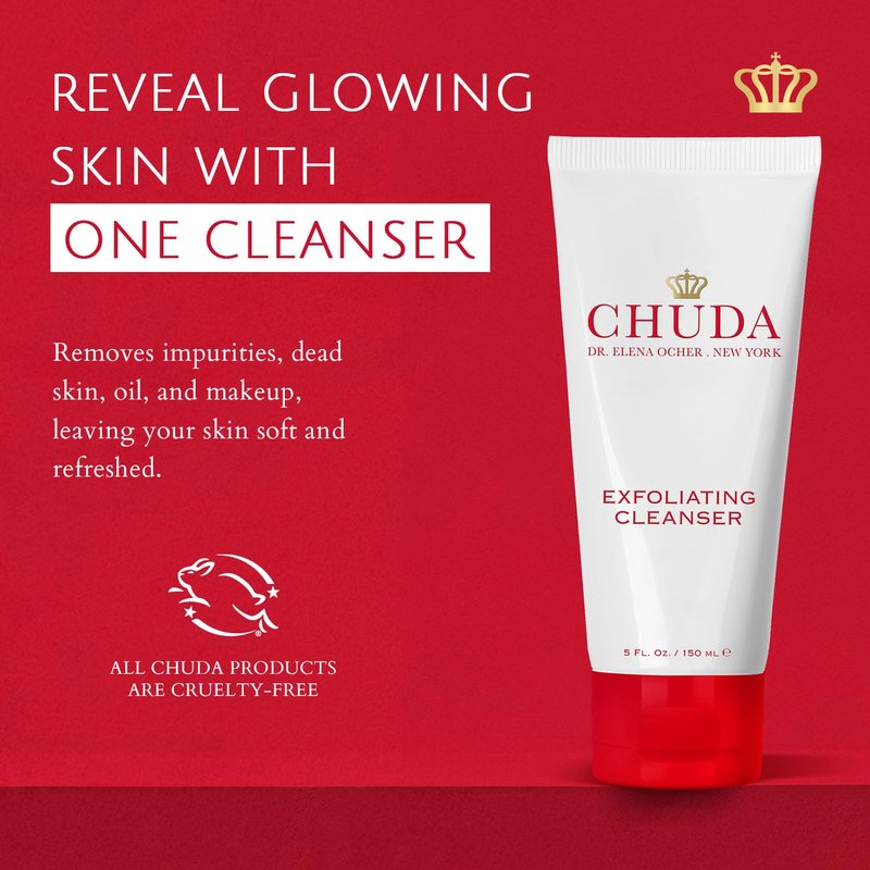 CHUDA Exfoliating Cleanser - Deep Cleansing Hydrating Face Wash | Anti-Aging Formula, 150ml for All Skin Types