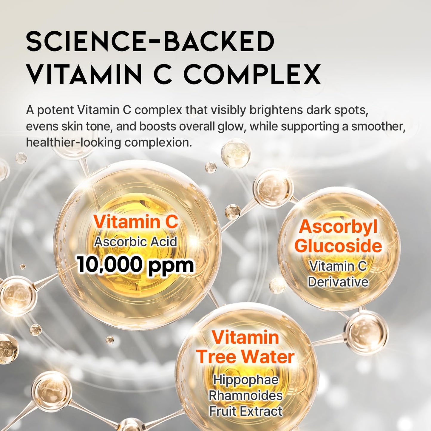 Korean Vitamin C Facial Serum for a Radiant and Glowing Skin, Hydrating Face Serum with Ascorbic Acid & Vitamin Tree Water (1.69 Fl Oz)