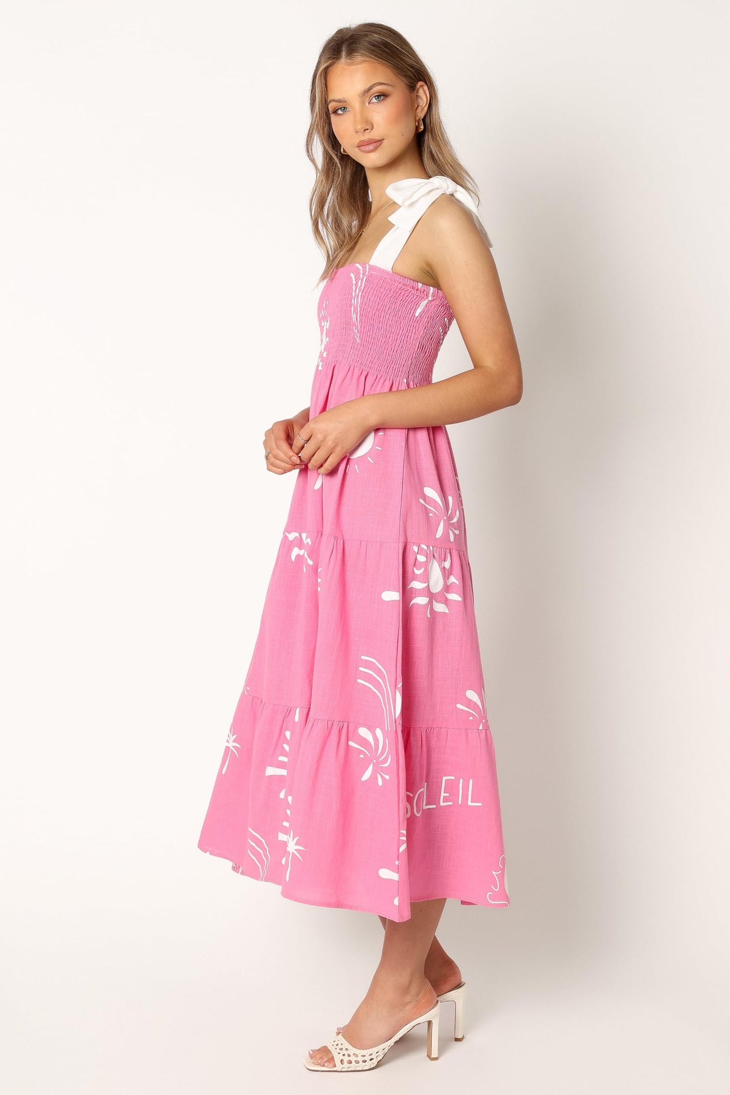 Petal & Pup Sarelle Midi Dress - Hot Pink XS