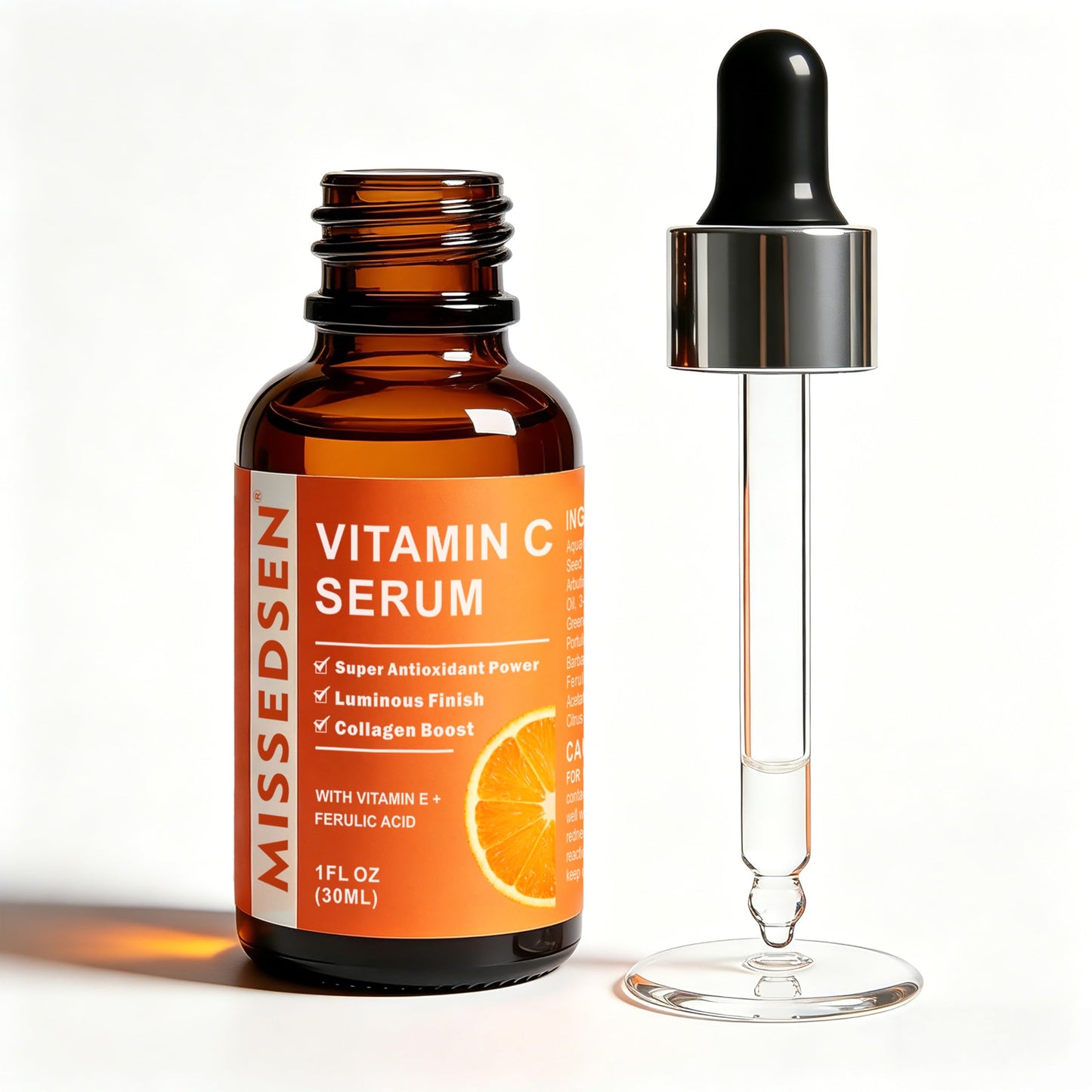 Vitamin C Serum for Face with Vitamin E & Ferulic Acid, Smoothes Wrinkles,Improves Elasticity,Firms Skin 1 Oz for Face Care, Daily Use