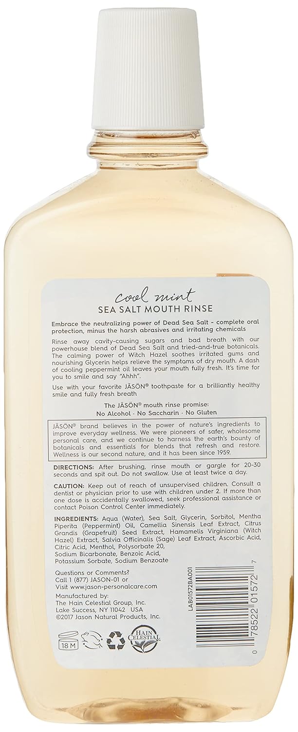 JĀSÖN Sea Fresh Strengthening Mouthwash, Spearmint, 16 Fl Oz