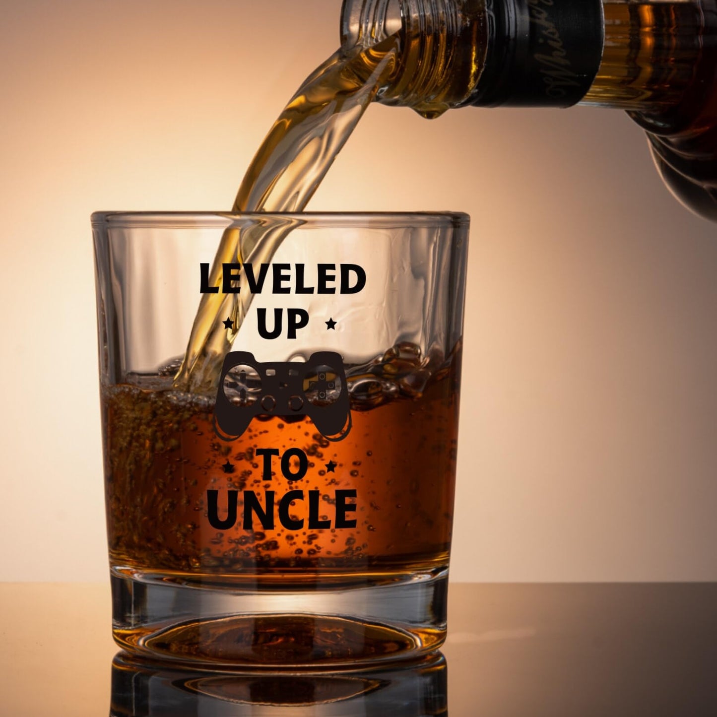 Ithmahco Promoted to Uncle Whiskey Glass, Funny New Uncle Announcement Gifts, First Time Uncles Announcement Bourbon Glass Gift, Funny White Elephant Gag Gifts for New Uncles