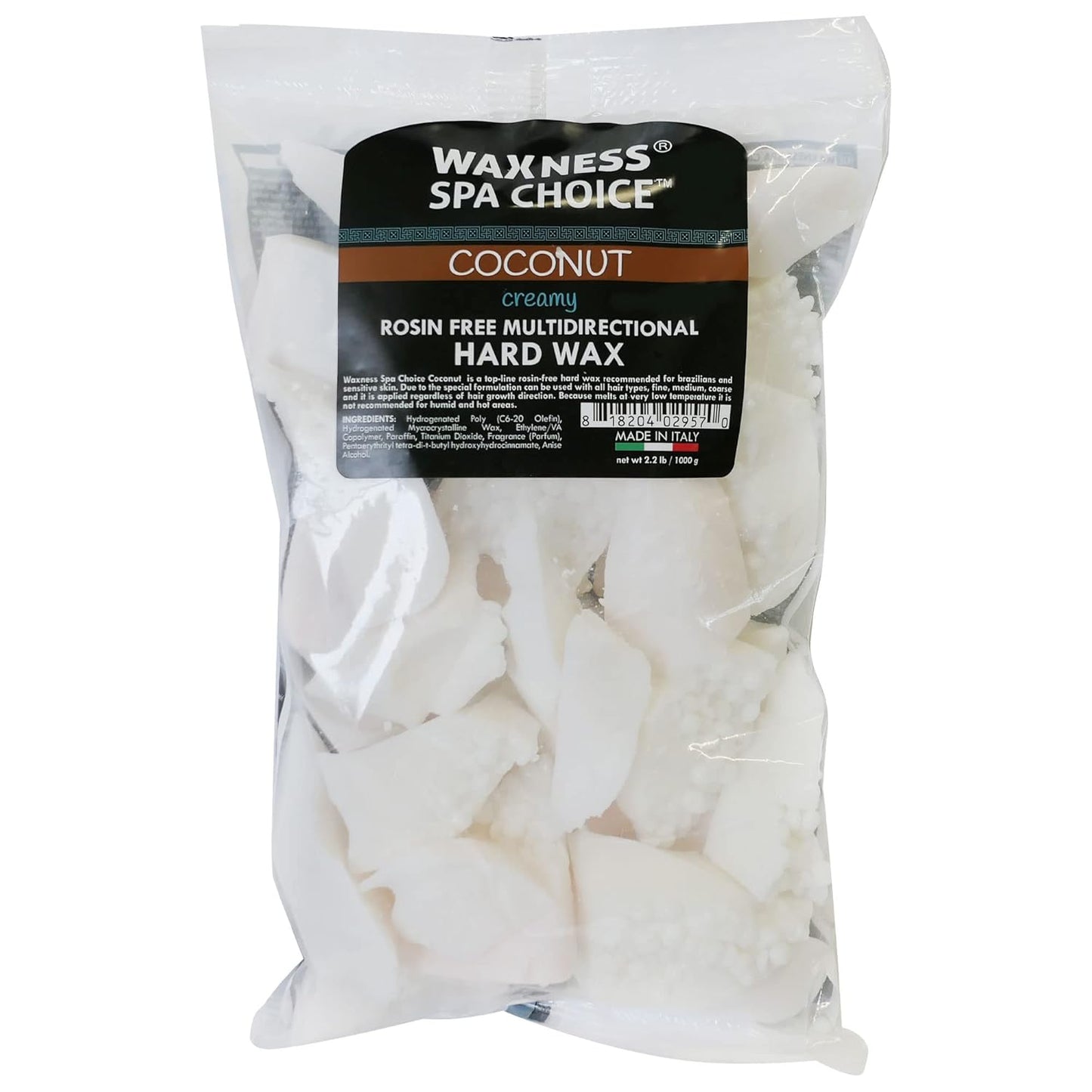 Waxness Rosin-Free Hard Wax for Hair Removal - Mango Scent, 2.2 lb (1 kg)