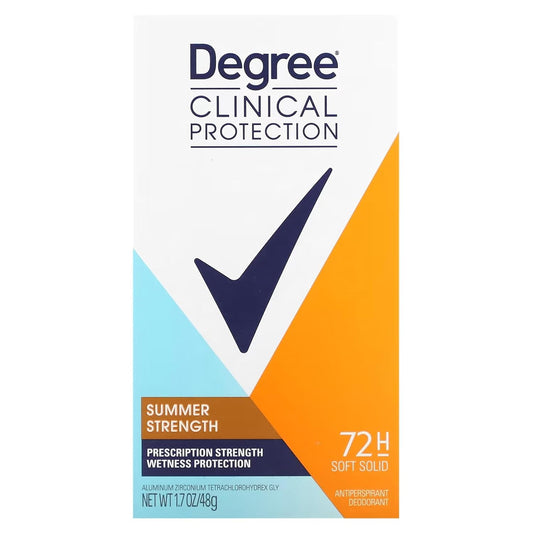 Degree Clinical Protection Anti-Perspirant & Deodorant, Summer Strength 1.7 oz ( Pack of 4)
