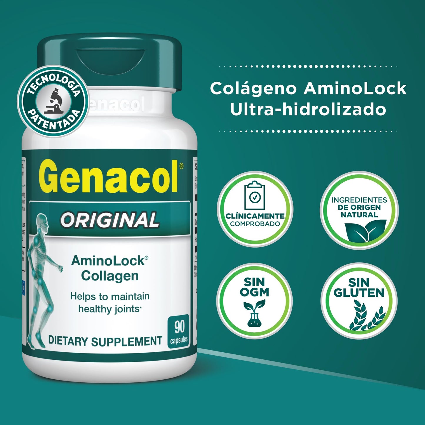 Genacol Original – Collagen Supplement for Joints, Ultra-Hydrolyzed Collagen Peptides, Eases Joint Discomfort, Knee Supplements for Men & Women, Value Pack, 180 Capsules (60-Day Supply)