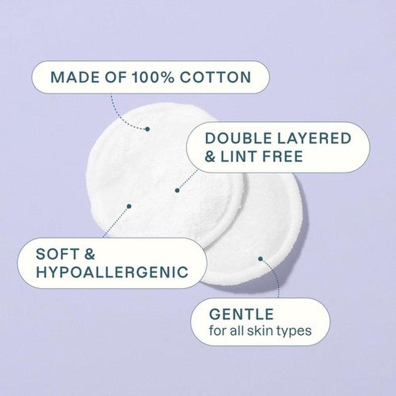 Cliganic Premium Cotton Rounds for Face (300 Count) - Makeup Remover Pads, Hypoallergenic, Lint-Free | 100% Pure Cotton (Packaging May Vary)