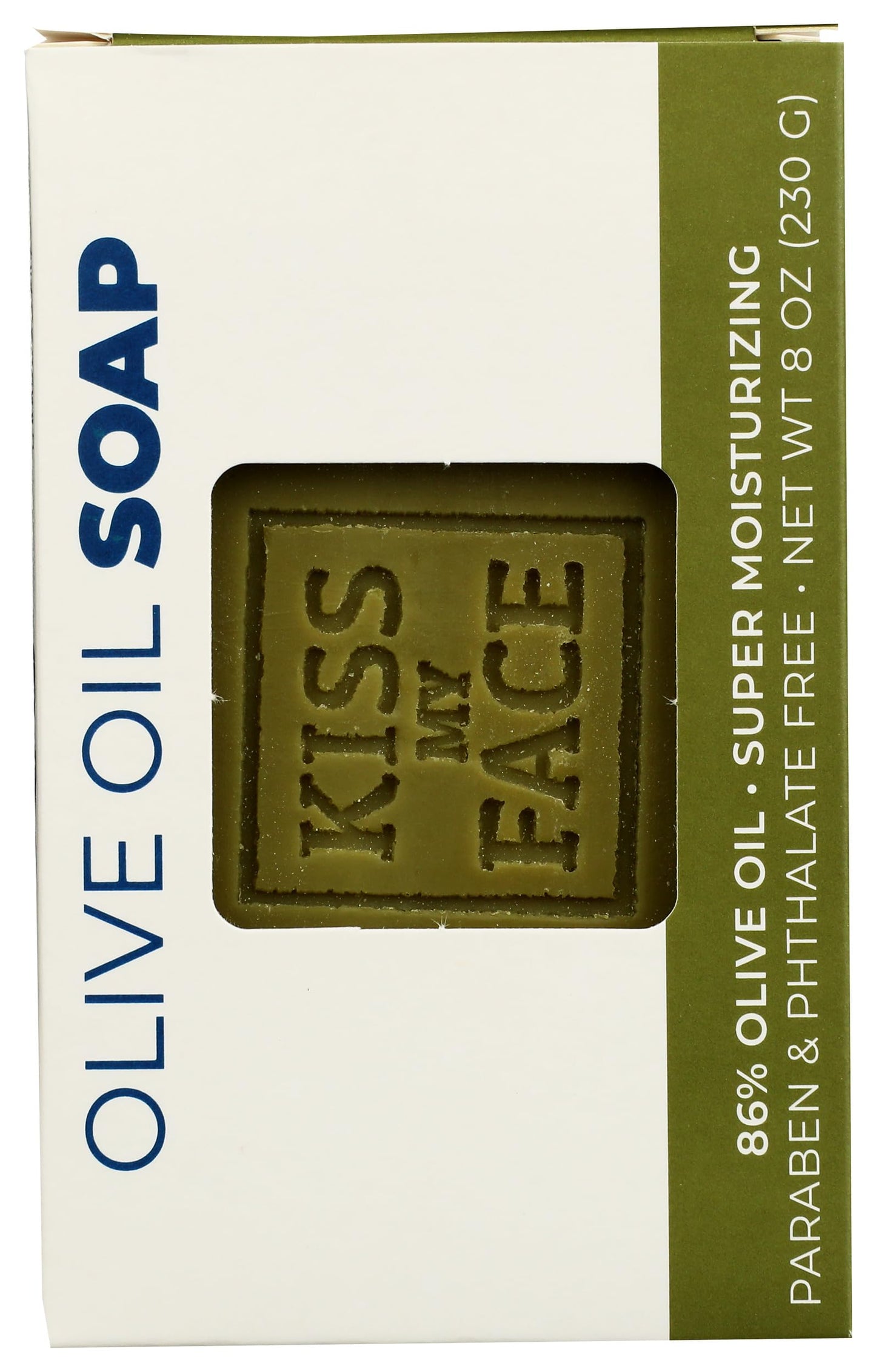 Kiss My Face Moisturizing Bar Soap For All Skin Types - Olive & Aloe - 8 Oz