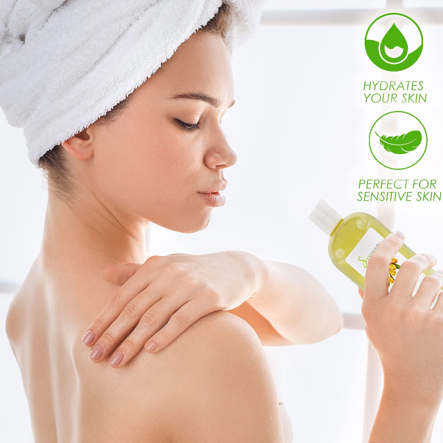 Soapeauty Argan Oil Refined | 100% Pure & Natural | Carrier Oil for Essential Oils | Moisturizer for Skin, Face & Scalp | Hydrating Hair Oil for Dry, Damaged Hair | 64 fl oz