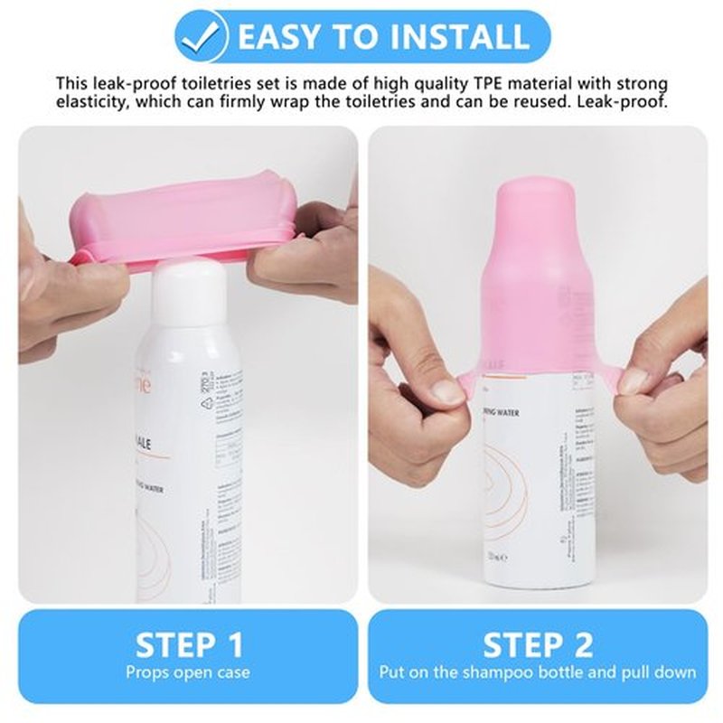 16 Pack Travel Essentials Silicone Bottle Covers,Accessories Luggage for Women Men,Travel Size Toiletries,Elastic Sleeves for Leak Proofing,Cruise Ship Essentials,Cruise Essentials 2024