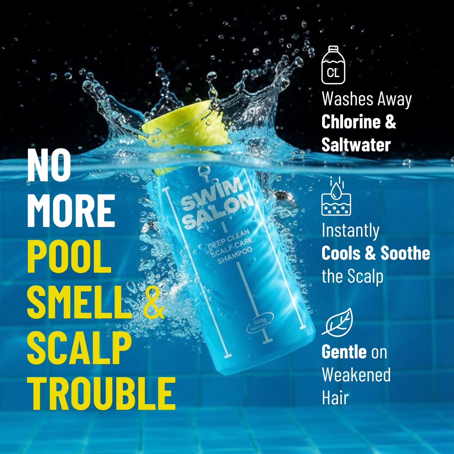 SWIM SALON Chlorine Removal Shampoo for Swimmers, Green Hair, 10.58 oz