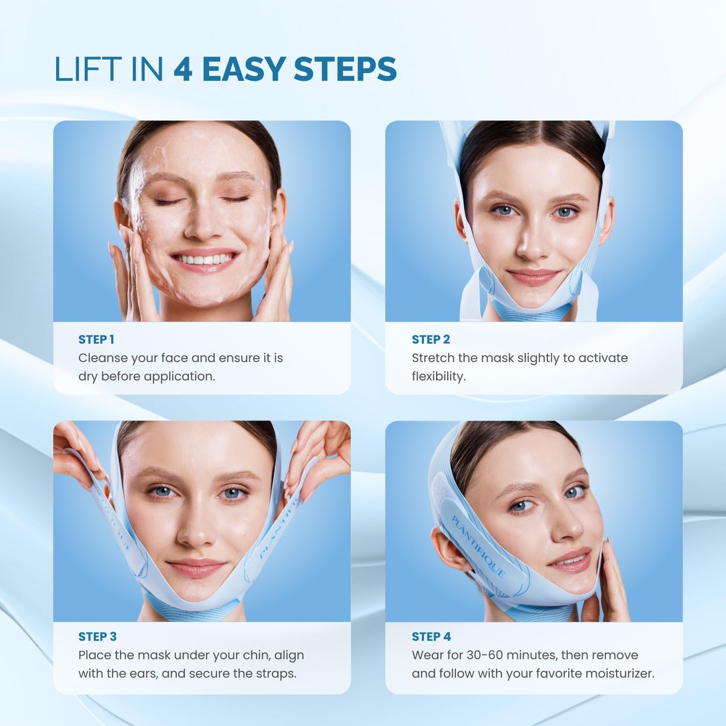PLANTIFIQUE Chin Strap for Face Contouring - Reusable & Adjustable