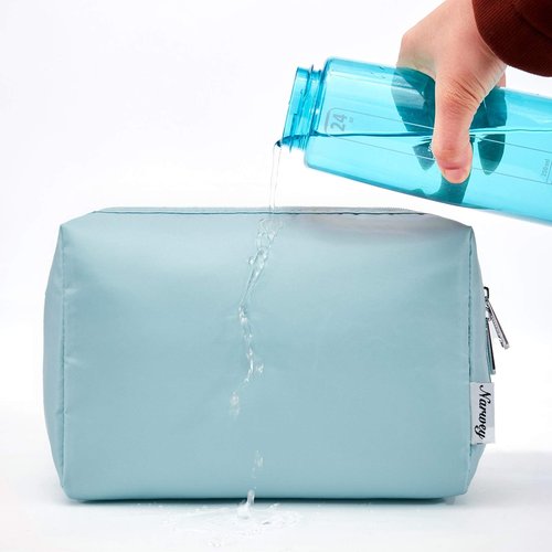 Large Makeup Bag Zipper Pouch Travel Cosmetic Organizer for Women (Large, Sky Blue)