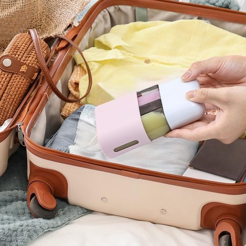 3oz Travel Bottles for Toiletries, 4 Pack Tsa Approved Portable Travel Size Containers for Shampoo Liquid With Labels, Leak Proof Refillable Travel Containers Dispenser Set - Pink
