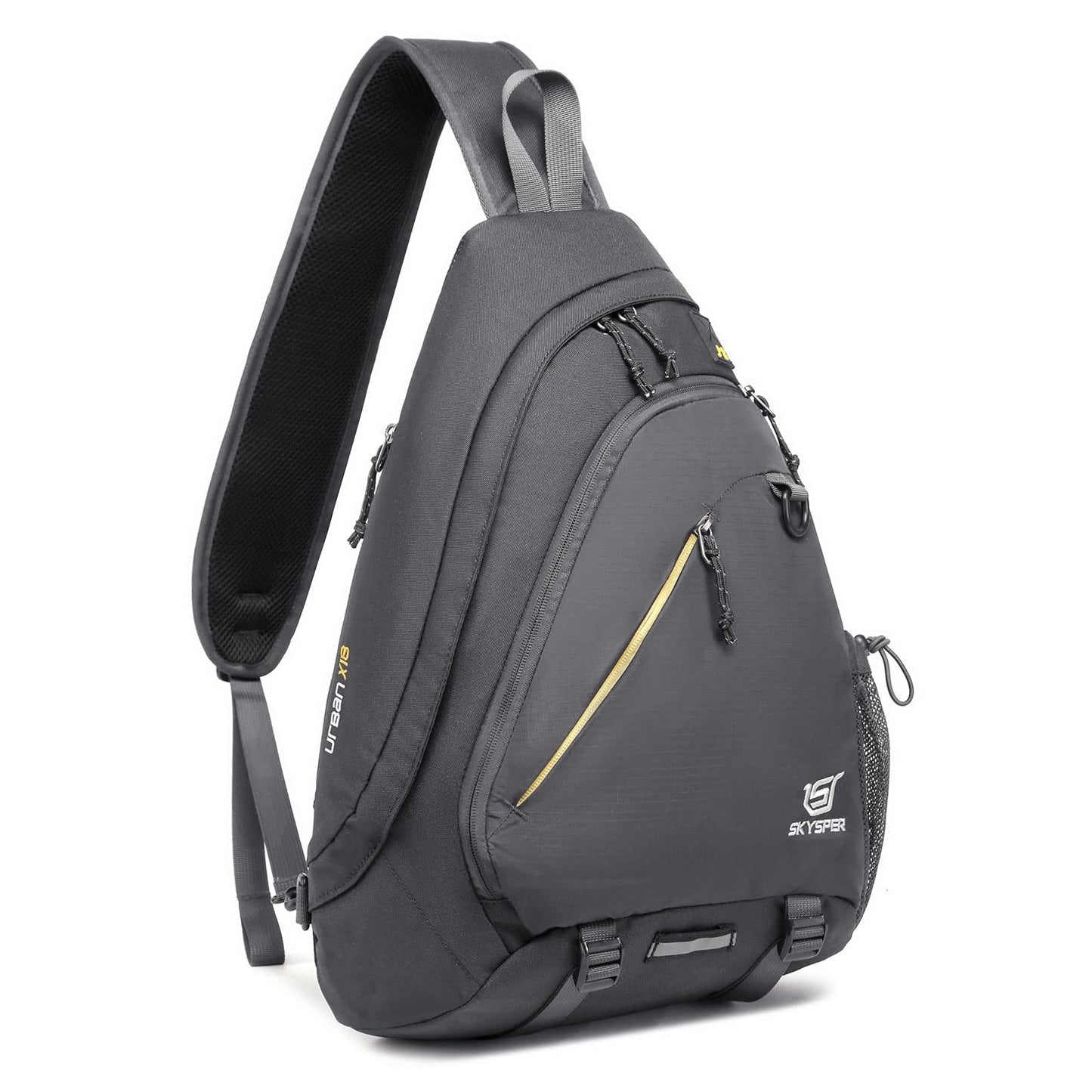 SKYSPER Sling Laptop Bag (Up to 13 Inch) - 18L Crossbody Sling Backpack Travel Shoulder Bag Hiking Daypack for Men Women(Darkgrey)
