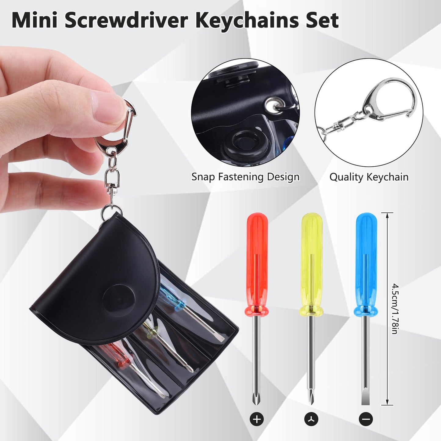 HOFASON Mini Screwdriver Keychain Set Bulk 20 Pcs, Small Bulk Gifts for Men Adults Teens, Stocking Stuffers, Party Favors Prizes for Adults Men, Mini Tools Gifts for Employee Coworkers