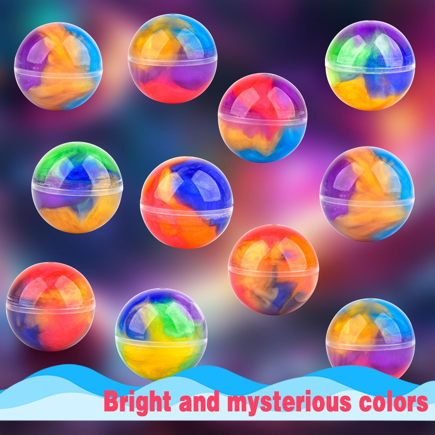 36 Pack Galaxy Slime Party Favors, Non-Sticky, Stress Relief Treasure Box Toys for Classroom Prizes, Easter Basket Stuffers Student Gifts Goodie Bags Egg Fillers for Kids Boys Girls 4-8, 8-12