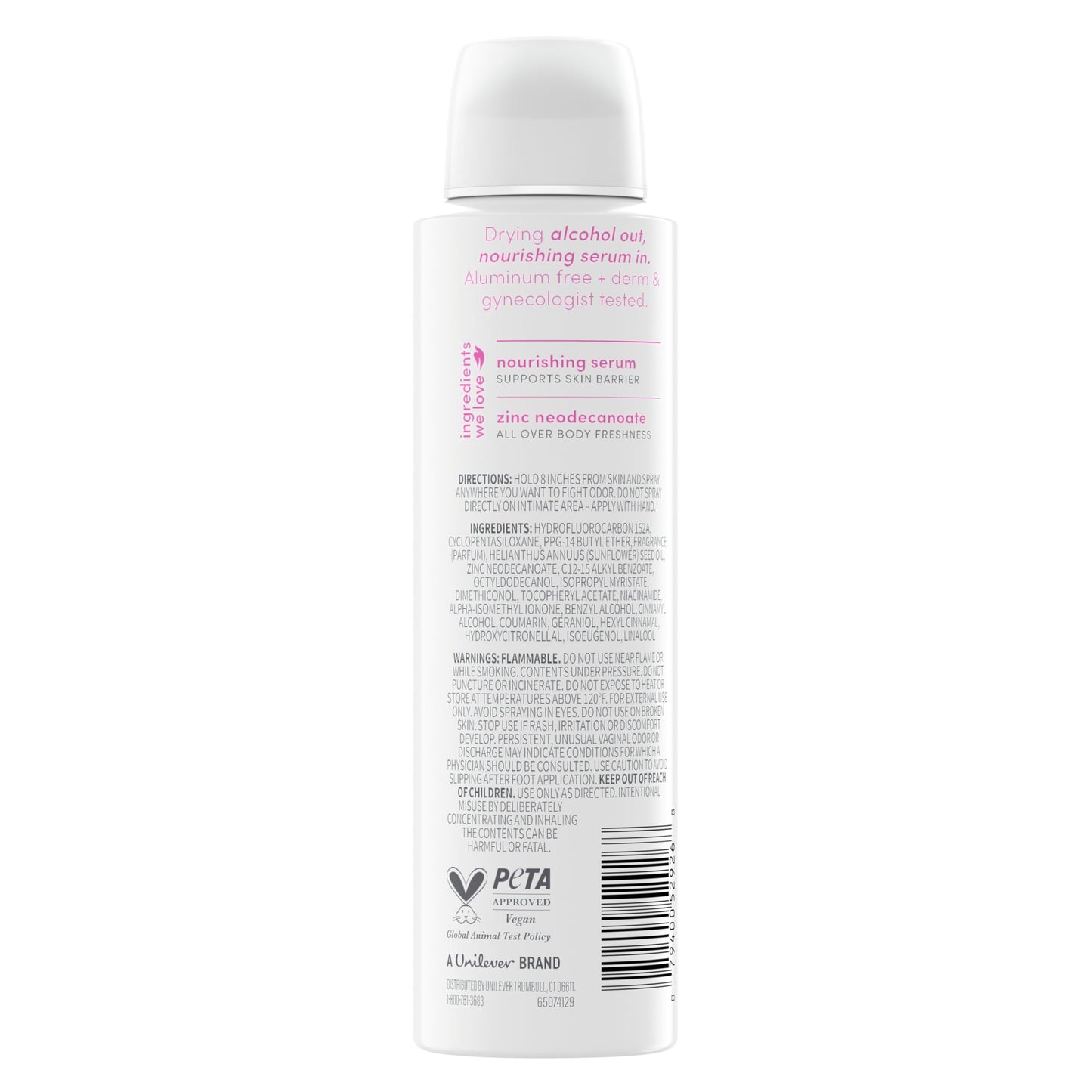 Dove Whole Body Deodorant Spray for Women, Alcohol Free, Scent: Gardenia Breeze, 4 oz