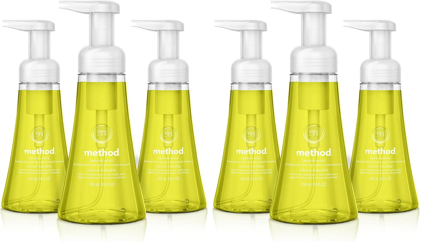 Method Foaming Hand Soap, Lemon Mint, 10 fl oz, 3 Count (Pack of 2)