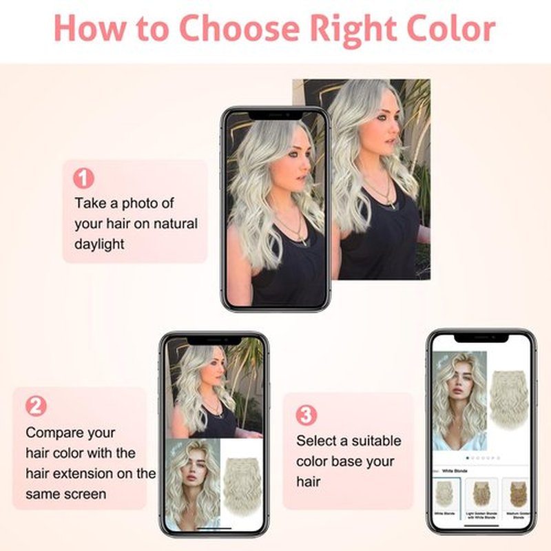 KUIRAN Hair Extensions, Clip in Hair Extensions 14" Short Wavy Hair Extensions 4PCS Hair Extensions Invisible Lace Weft Natural Soft Hairpieces for Women - Light Brown with Blonde Highlights