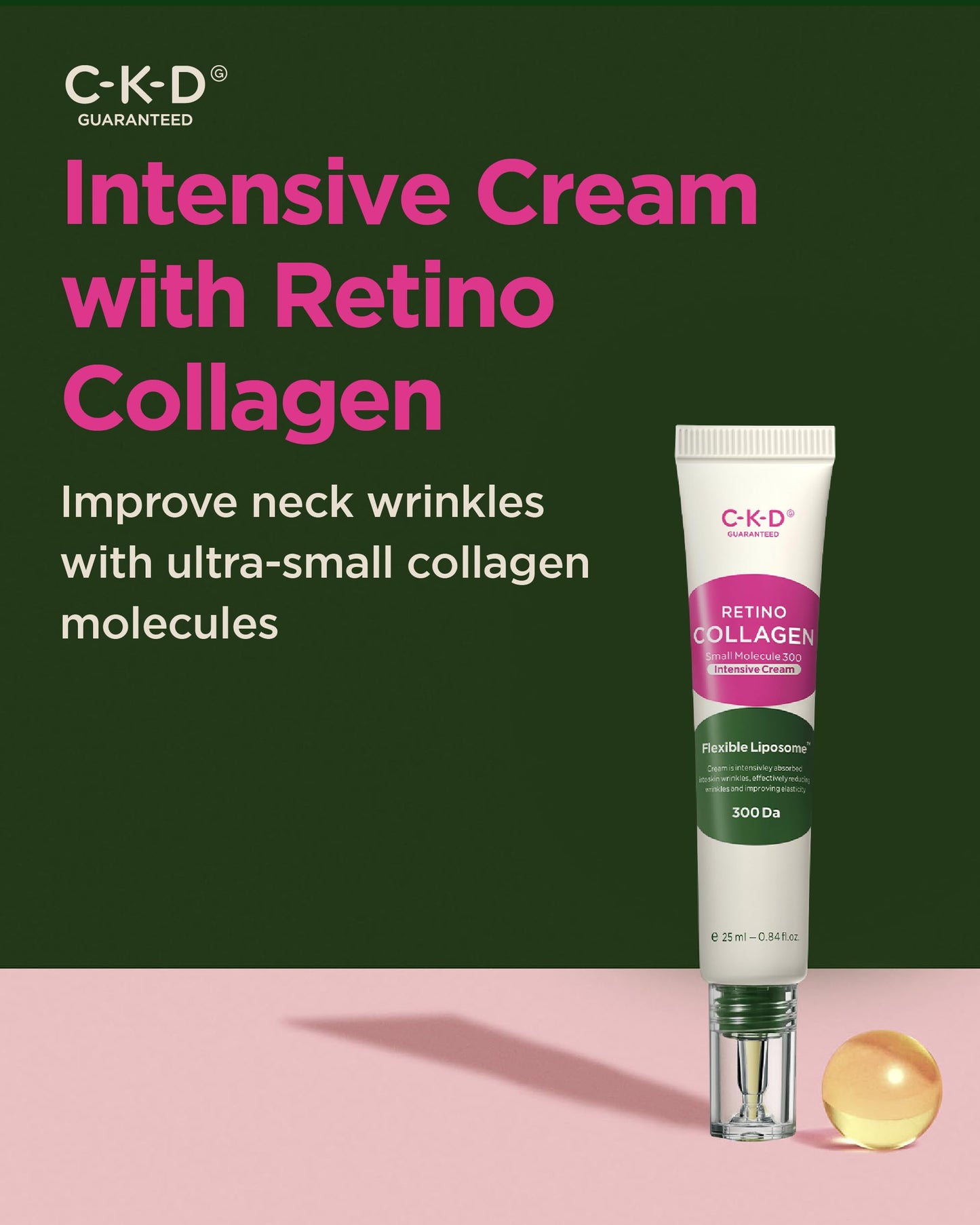 CKD Retinal Collagen Intensive Cream - 3rd Gen Retinal Spot Cream for Revitalizing, Pigmentation, and Fine Lines. Face & Under Eye Moisturizer. Anti Aging Care. Korean Skin Care. 0.84 fl oz
