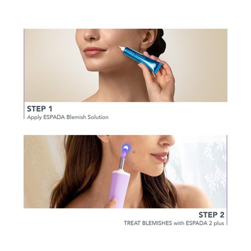 FOREO ESPADA 2 plus Precise Targeting - Skin Care Device for Blemish Treatment - Medical-grade Silicone - Scar & Spot Treatment for Face - Clear Skin – Lavender